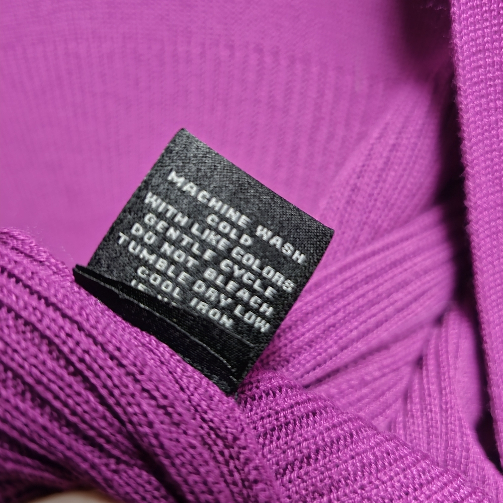 Verve Ami Boysenberry Ribbed Open Front Long Cardigan Sweater XL NWT Rayon - Picture 6 of 8